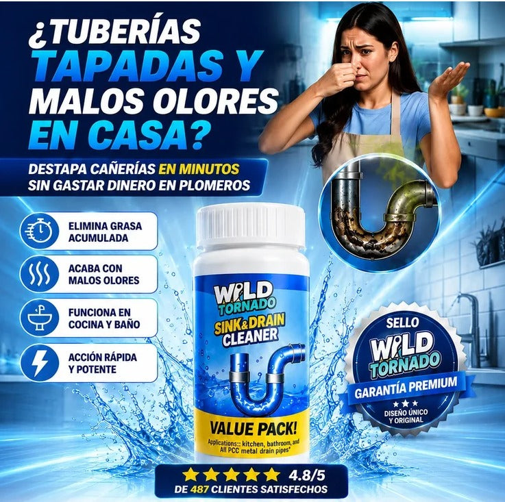 Wild Destapa caño - destapa tuberías en minutos