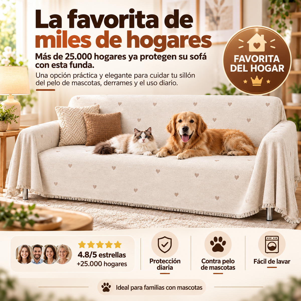 Funda para sillón - Protege tu sofa de mascotas y bebidas