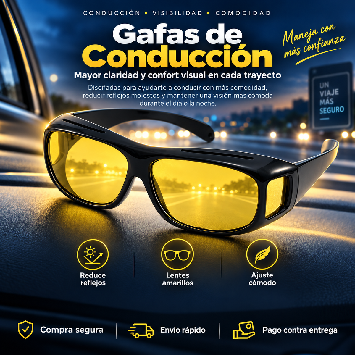 Gafas de conducción - evita accidentes en la vía