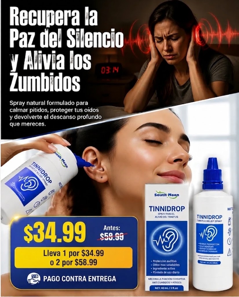 Tinnidrop - Gotas anti tinnitus - Alivia zumbidos en oídos