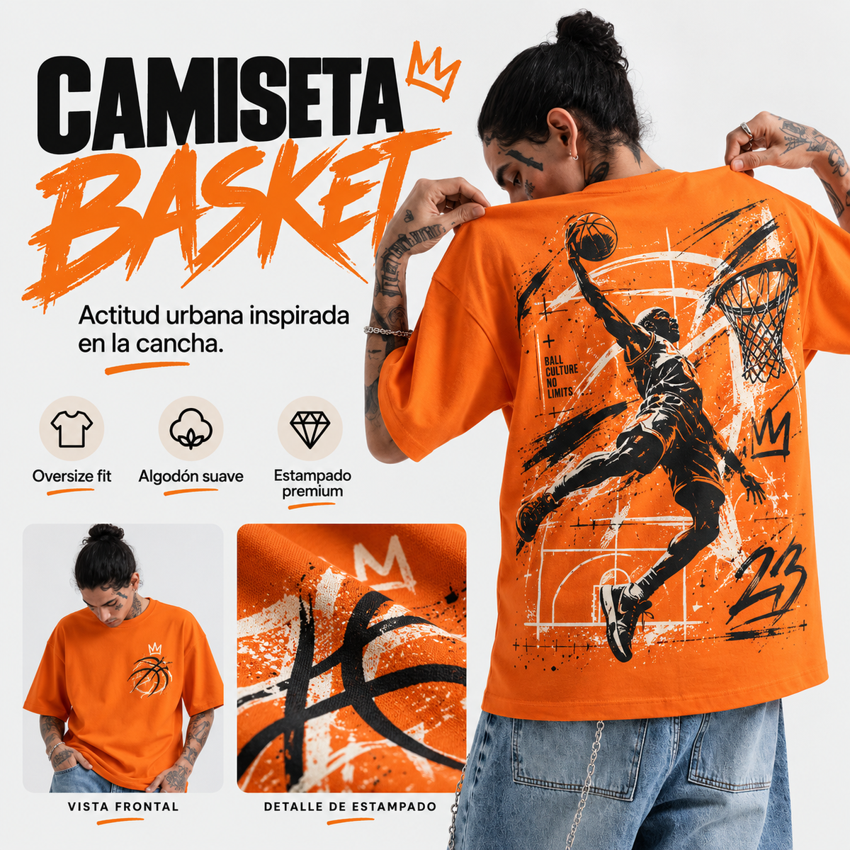 camisa naranja qk