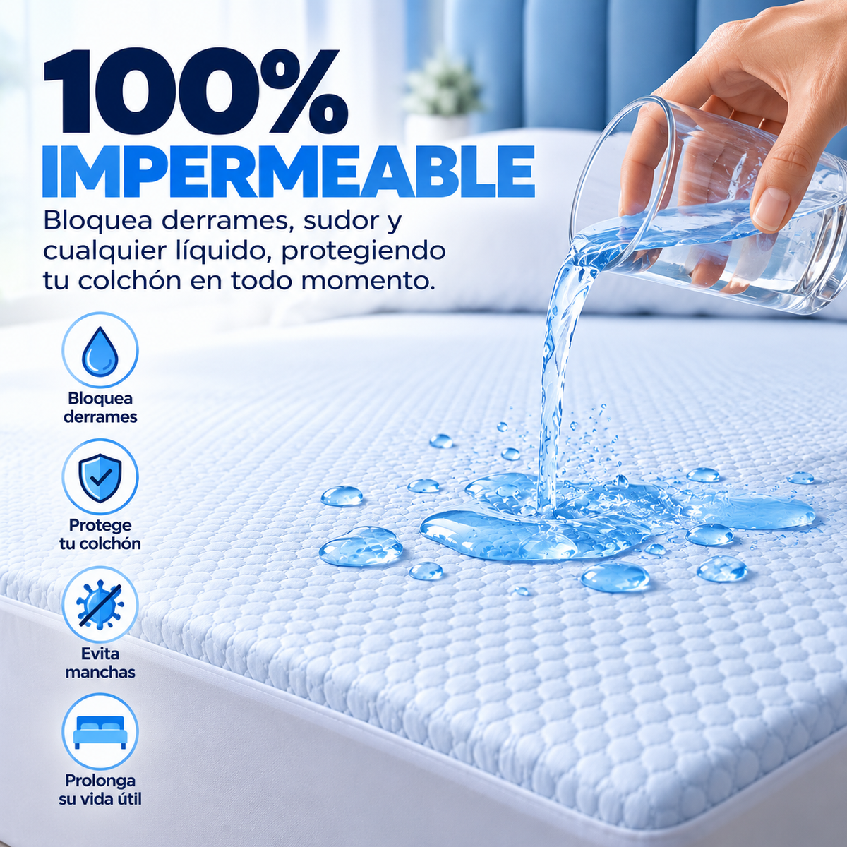 Protector de colchón AquaShield™ - Protege lo que sostiene tu descanso