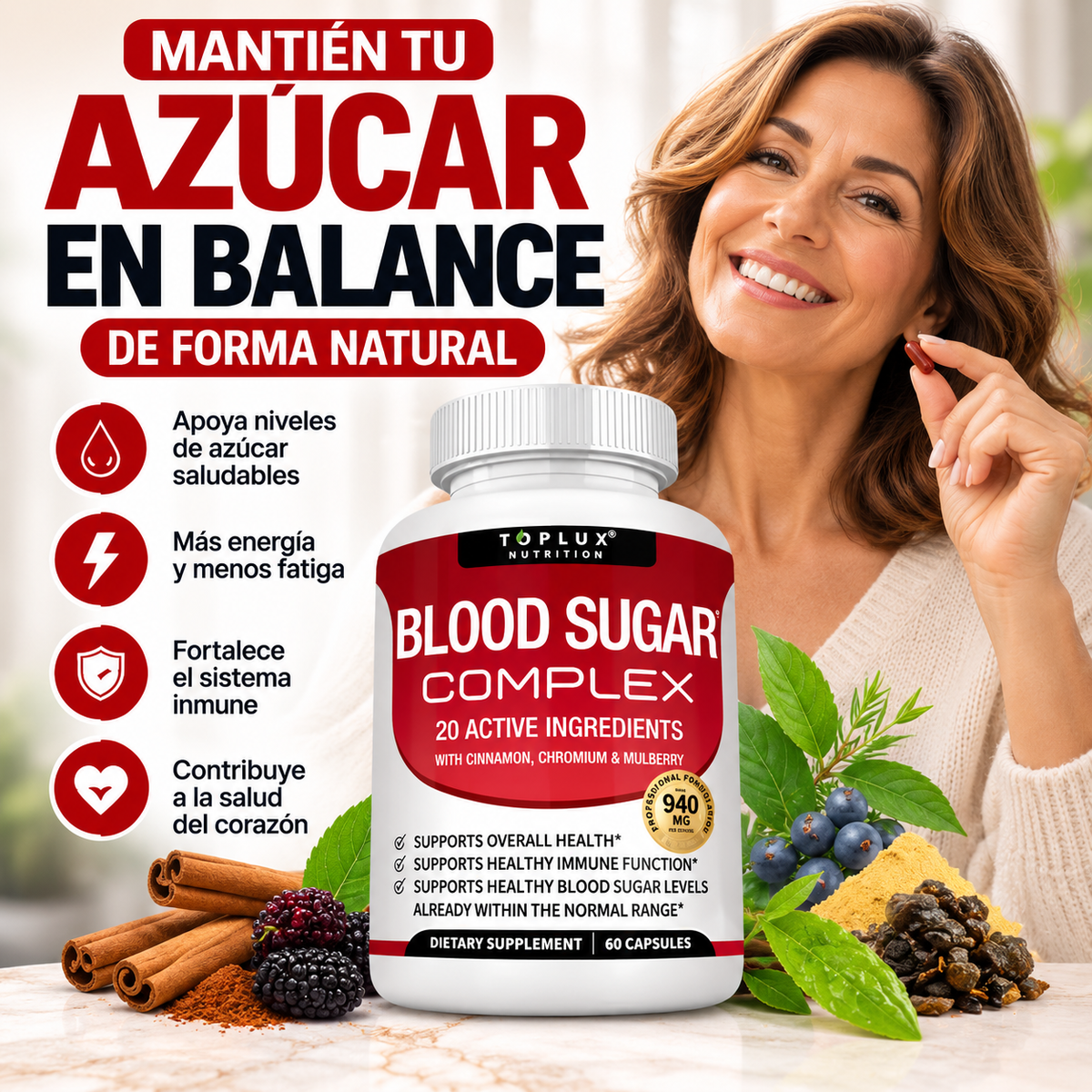Blood Sugar Complex - Apoya el equilibrio del azúcar y tu energía diaria