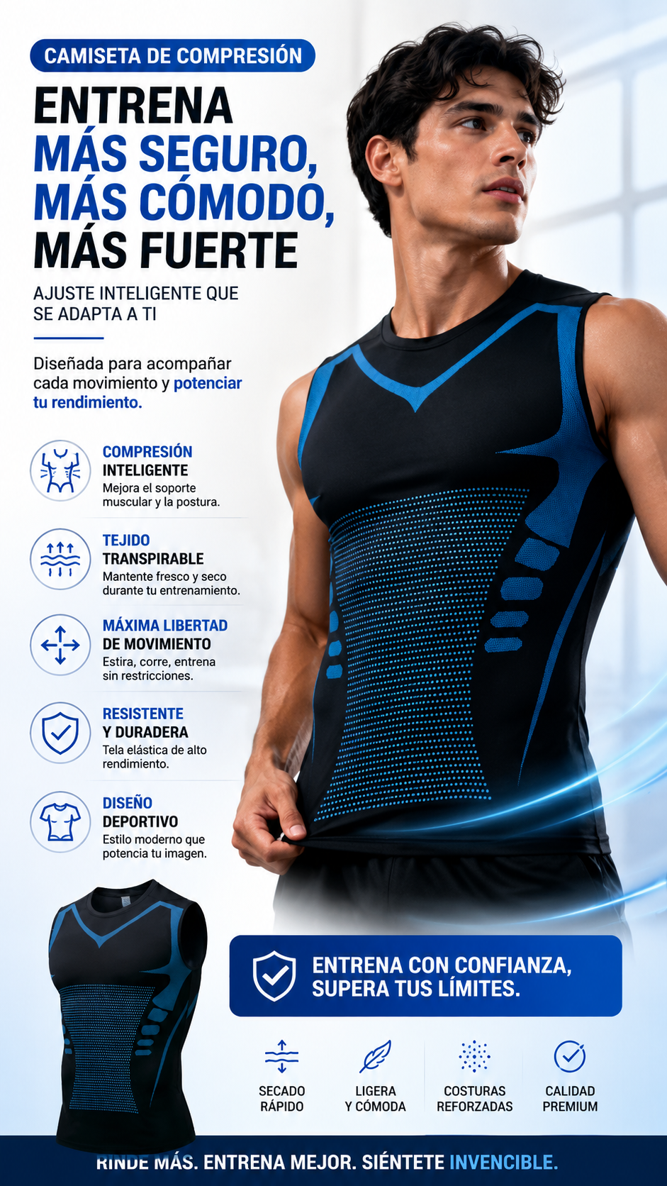 Camisa de compresión - Entrena comódo y acelera resultados