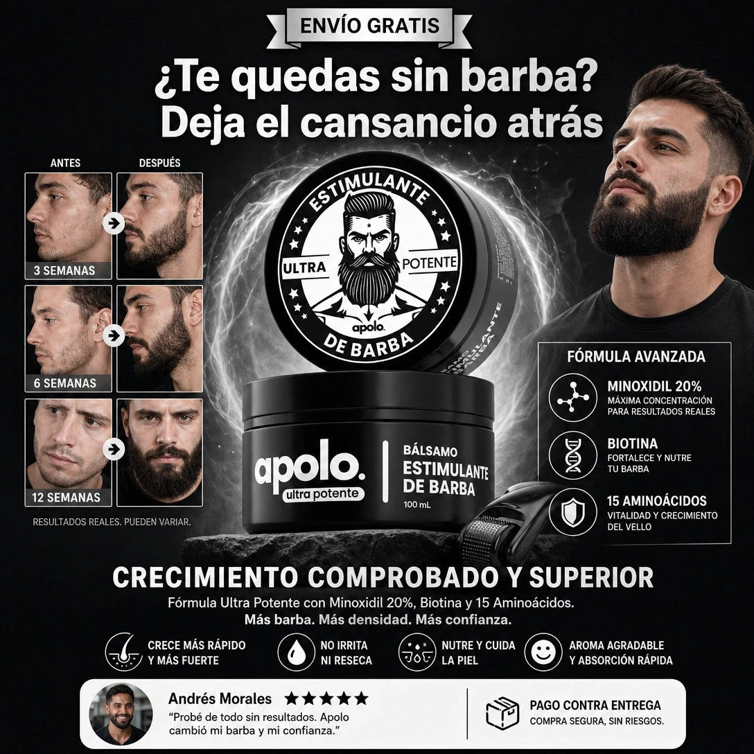 Apolo Barba - Ten la barba poblada en menos de 30 días