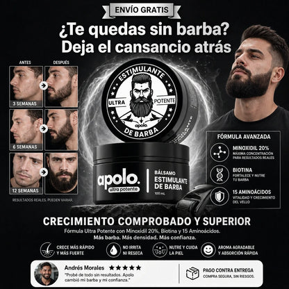 Apolo Barba - Ten la barba poblada en menos de 30 días