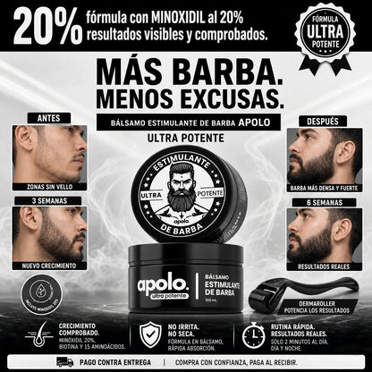 Apolo Barba - Ten la barba poblada en menos de 30 días