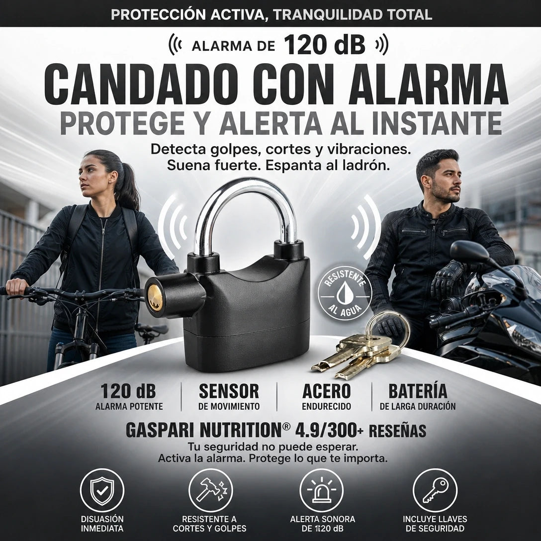 Locked - Candado Con Alarma Original