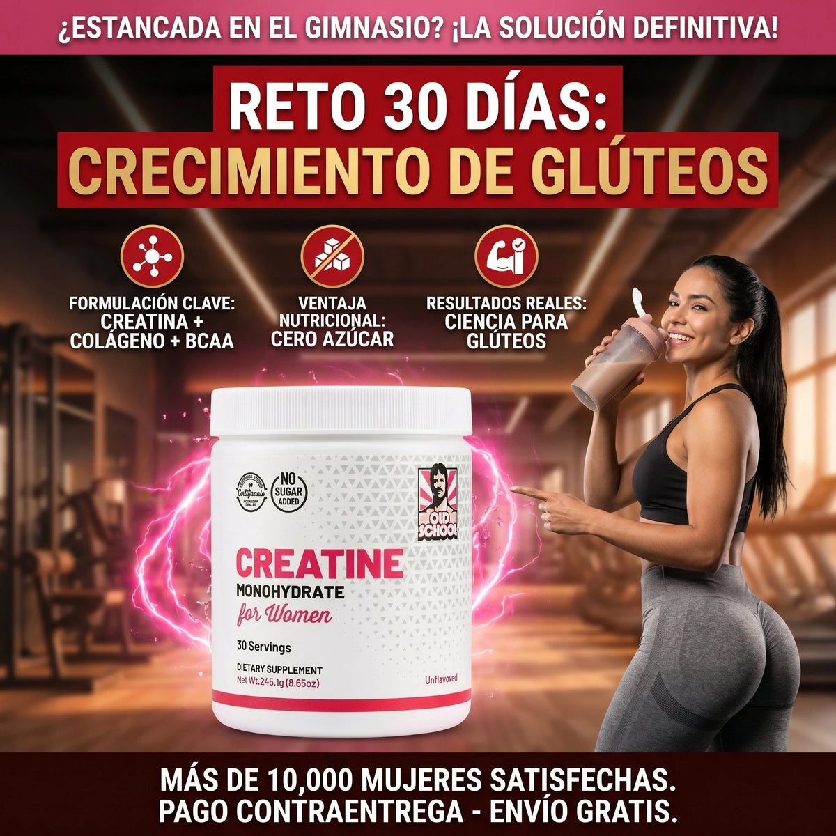 creatin for women importada + regalo especial - crece tus gluteos en 30 días