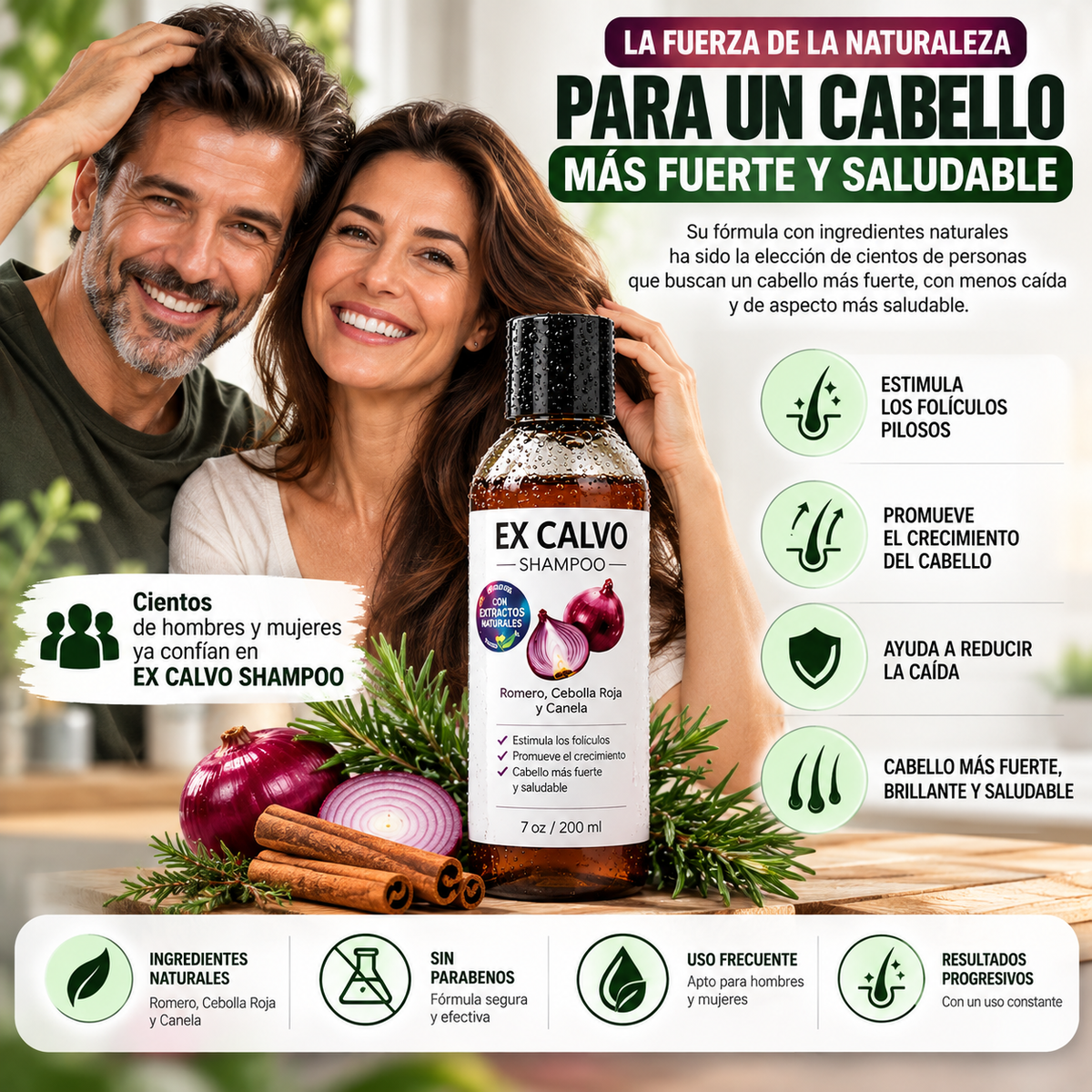 Shampoo Excalvo - Fortalece tu cabello desde la raíz