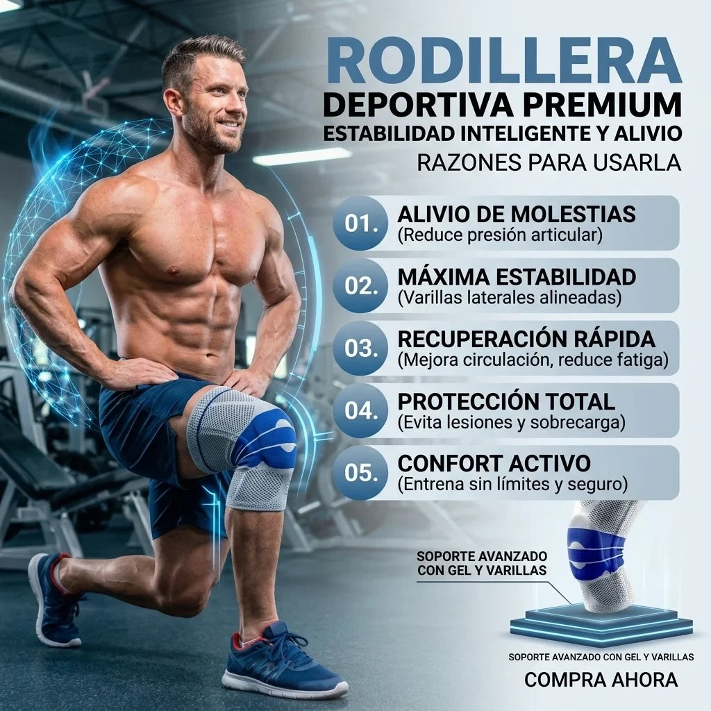 Rodillera Deportiva Con Varillas Y Gel