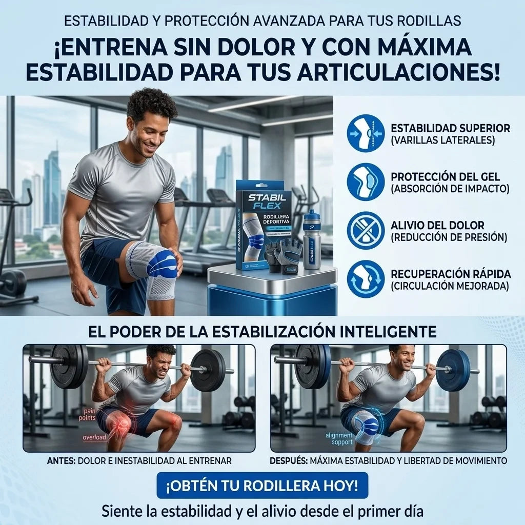 Rodillera Deportiva Con Varillas Y Gel