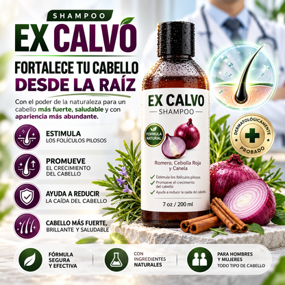 Shampoo Excalvo - Fortalece tu cabello desde la raíz