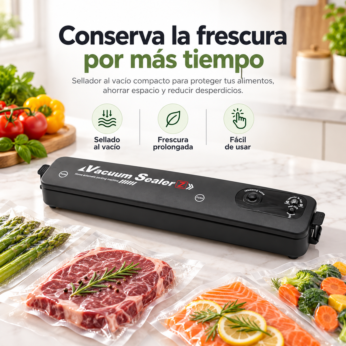 Selladora al vacío - Conserva alimentos por más tiempo