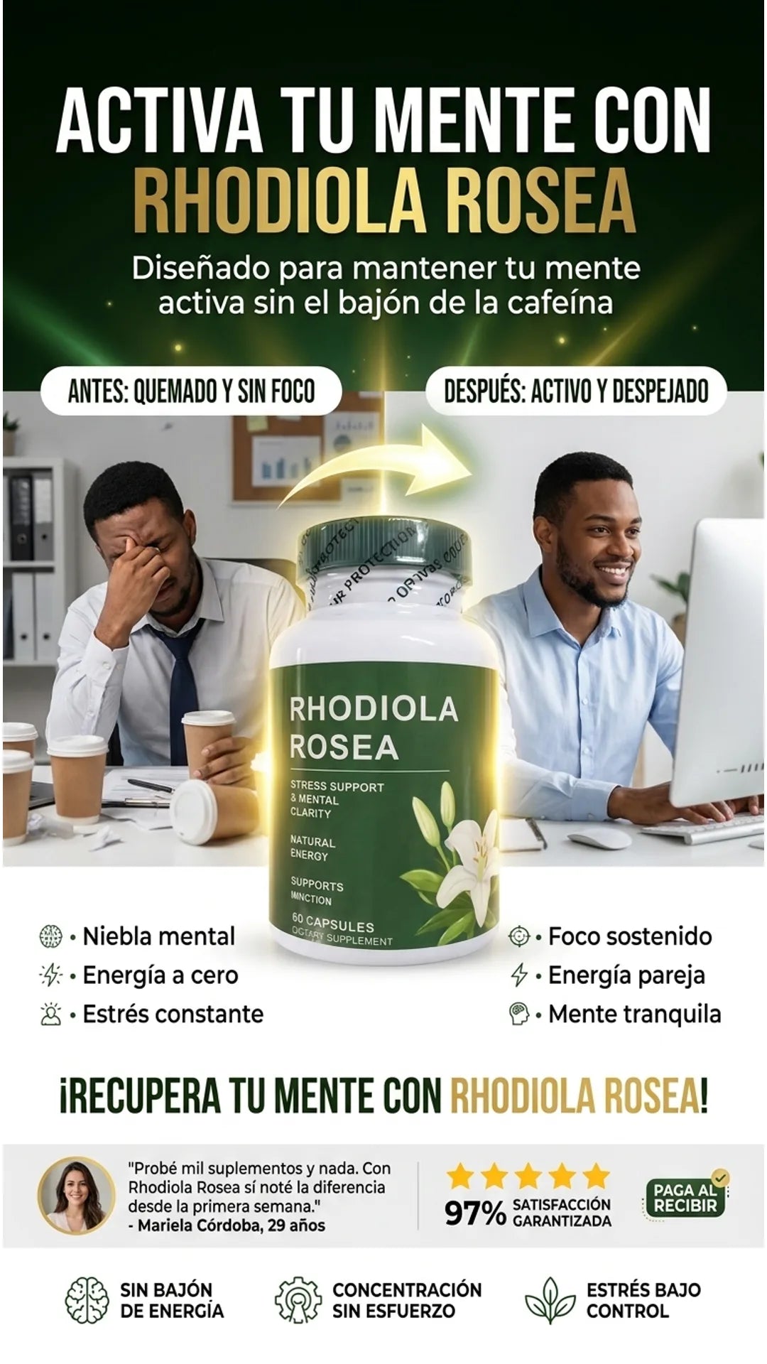 Rhodiola Rosea — antes-despues