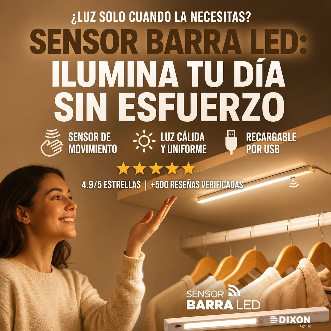 barra led sensor movimiento