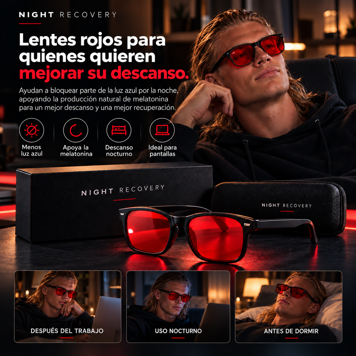 Night Recovery - Lentes rojos