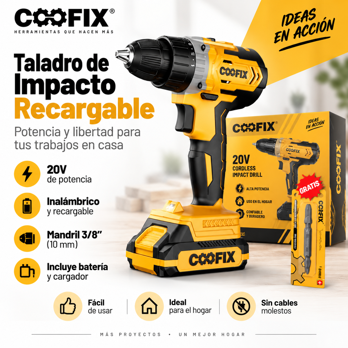 TORVEX™ - Taladro de impacto Recargale