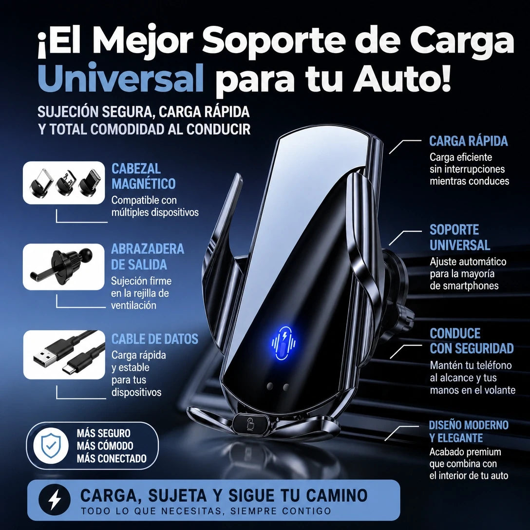 Fastcharg - Soporte Carga Universal - Carga cualquier cel al instante